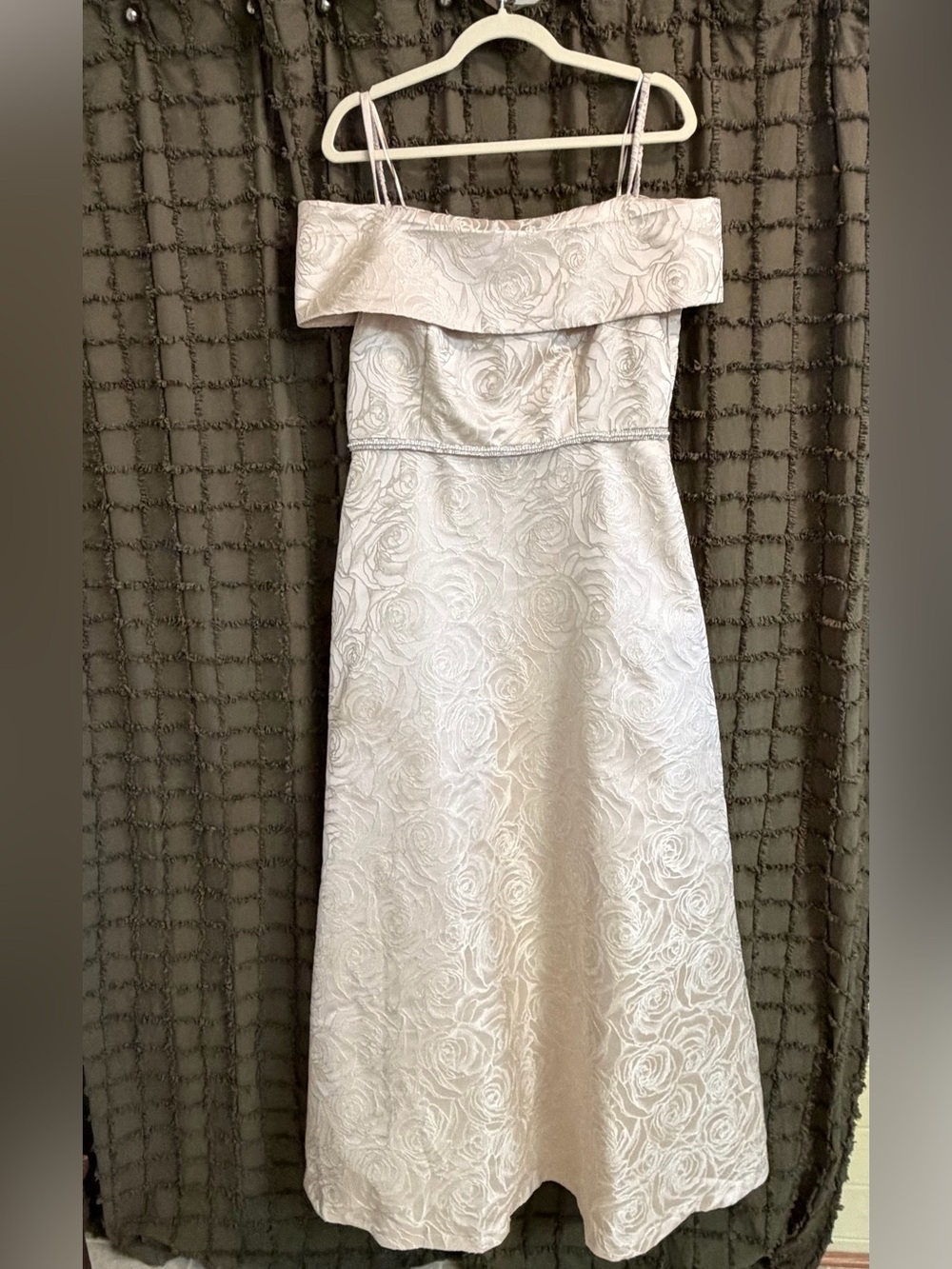 MSK Ivory Rose Jacquard Strapless Mother of the Bride/Groom Gown